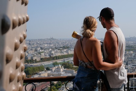 Couple admiring the view from the Tower