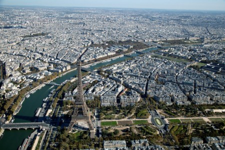 Aerial view of Paris