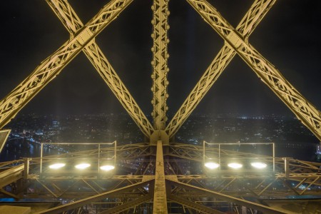 View of the structure of the Eiffel Tower